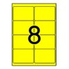 APLI 99,1 x 67,7 Etiquetas fluorescentes amarillo cantos romos 100 h.