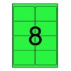 APLI 99,1 x 67,7 Etiquetas fluorescentes verde cantos romos 100 h.