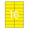 APLI 105 x 37 Etiquetas de color amarillo cantos rectos 100 hojas