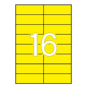 APLI 105 x 37 Etiquetas de color amarillo cantos rectos 100 hojas