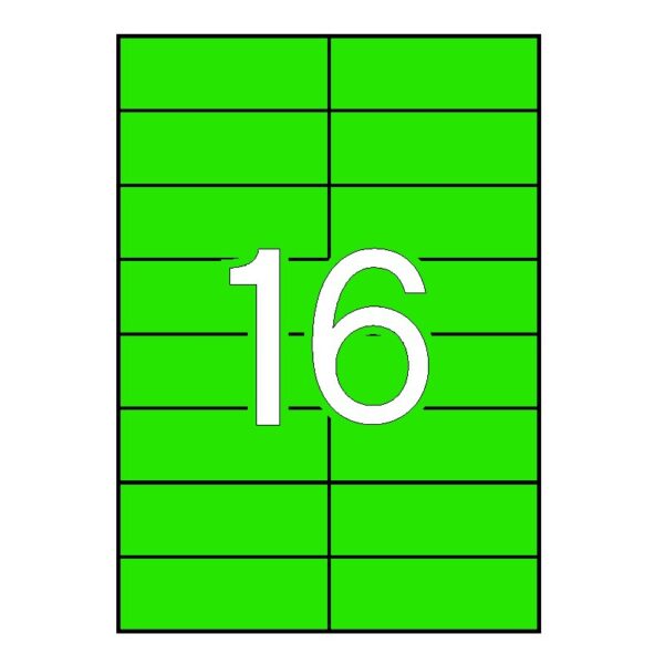 APLI 105 x 37 Etiquetas de color verde cantos rectos 100 hojas