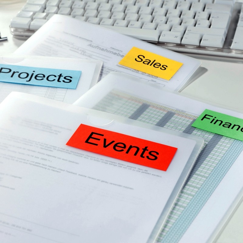 etiquetas de colores para clasificación