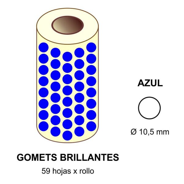 GOMETS AZULES EN ESTUCHE Ø 10,5 mm