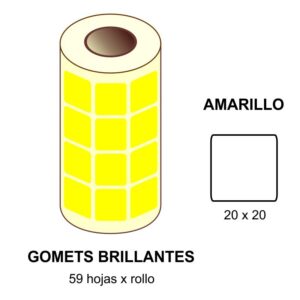 GOMETS AMARILLOS EN ESTUCHE 20 x 20 MM