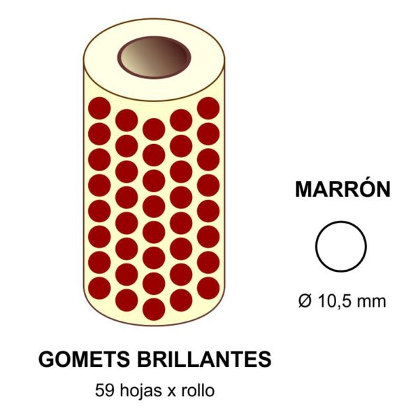 GOMETS MARRONES EN ESTUCHE Ø 10,5 MM