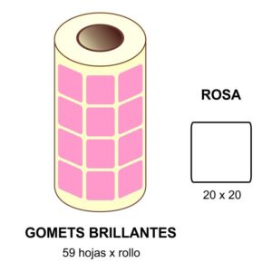 GOMETS ROSAS EN ESTUCHE 20 x 20 MM