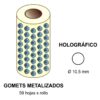 GOMETS METALIZADOS EN ESTUCHE: holográfico - Ø 10,5 mm