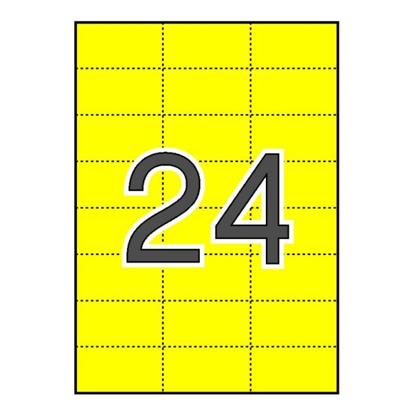 Etiquetas cartulina Comptec 70 x 37 amarillas mate – 500 hojas